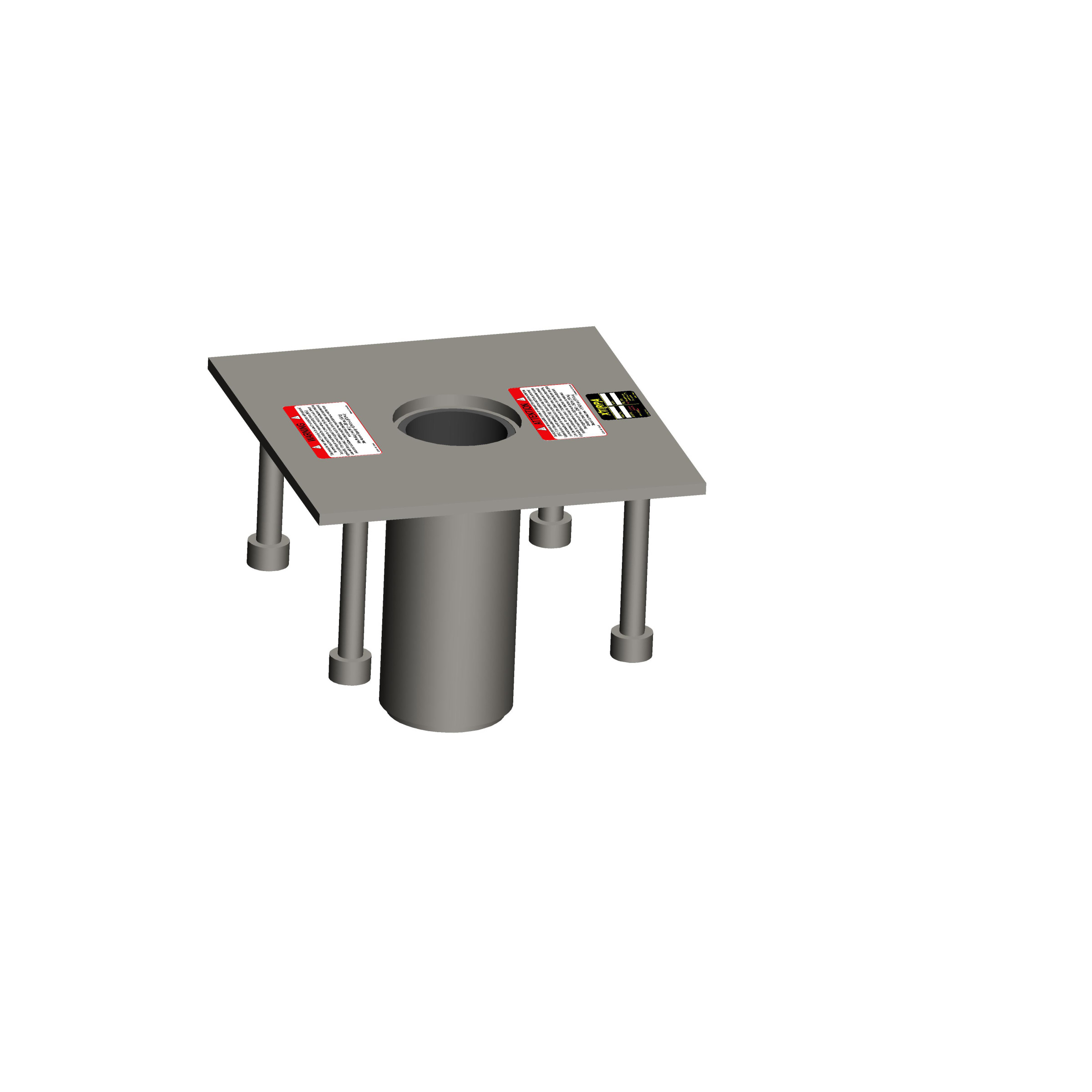 3" Fresh Concrete Floor Adapter, 316 SST